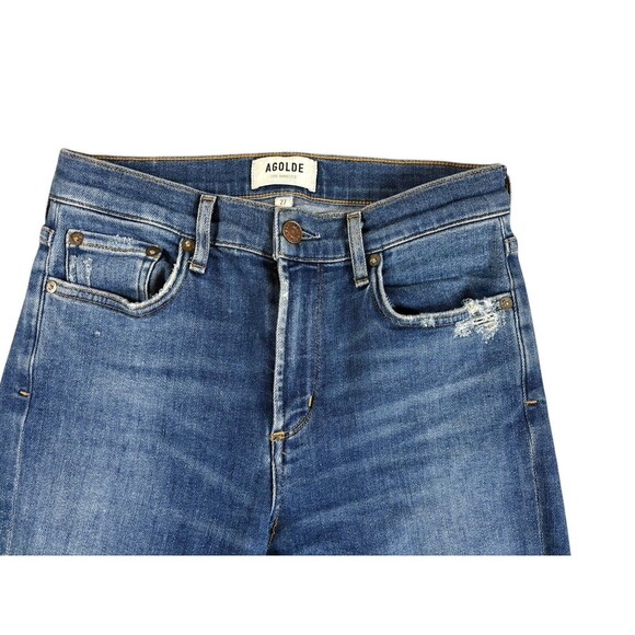 Agolde Jeans Women's Sophie Distressed Skinny Jeans Size 27 Mid Rise Stretch - Picture 2 of 13
